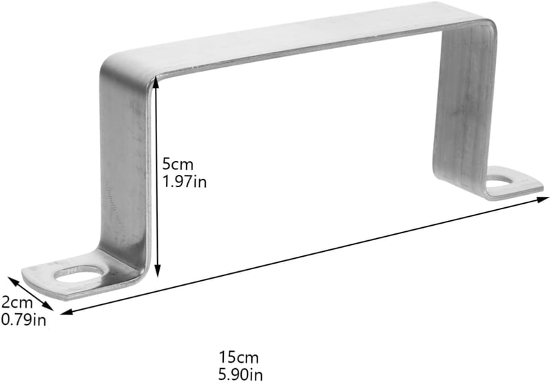 DIYEAH 4db Rozsdamentes Acél Négyzet Csőbilincs 100mm Csövekhez U Konzol Korláthoz