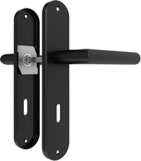 DIYGEEK beltéri ajtókilincs készlet fekete modern rozsdamentes acél 72 mm BB zárbetéttel szerelékekkel 1