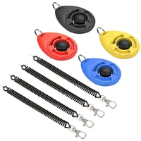 Diyife Clicker pentru dresaj canin – set de 4 clickere multicolore cu brățară pentru câini, pisici și cai 7