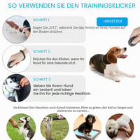 Diyife Clicker pentru dresaj canin – set de 4 clickere multicolore cu brățară pentru câini, pisici și cai 2