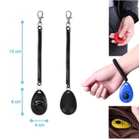Diyife Clicker pentru dresaj canin – set de 4 clickere multicolore cu brățară pentru câini, pisici și cai 6