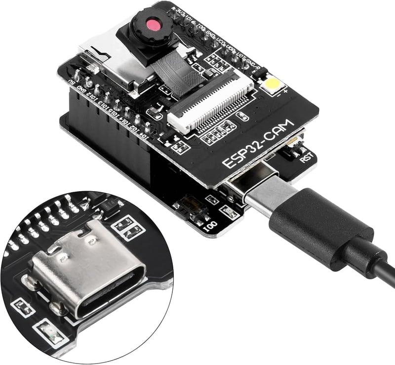 diymore ESP32-CAM fejlesztői csomag USB-C, WiFi/Bluetooth, 8MB, kamera modul