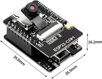 diymore ESP32-CAM fejlesztői csomag USB-C, WiFi/Bluetooth, 8MB, kamera modul 5