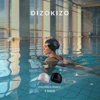 Dizokizo 2 ks silikónová plavecká čiapka pre ženy a mužov, protišmyková vodeodolná čiapka na kúpanie pre dlhé aj krátke vlasy, sivá a čierna 2