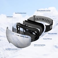 Dizokizo Síszemüveg Cserélhető Lencsével, Páramentesítő, UV Védelem Nőknek Férfiaknak 3