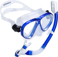 Dizokizo Snorkel Szett Felnőtt Panoráma Maszk Anti-Fog Szivárgásmentes Búvárkodáshoz 1