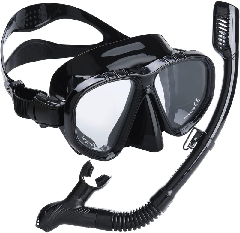 Dizokizo Snorkel Szett Felnőtt Panoráma Maszk Anti-Fog Szivárgásmentes Búvárkodáshoz