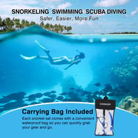 Dizokizo Snorkel Szett Felnőtt Panoráma Maszk Anti-Fog Szivárgásmentes Búvárkodáshoz 6
