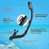 Dizokizo Snorkel Szett Felnőtt Panoráma Maszk Anti-Szivárgás Búvárkodáshoz 4