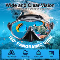 Dizokizo Snorkel Szett Felnőtt Panoráma Maszk Anti-Szivárgás Búvárkodáshoz 2