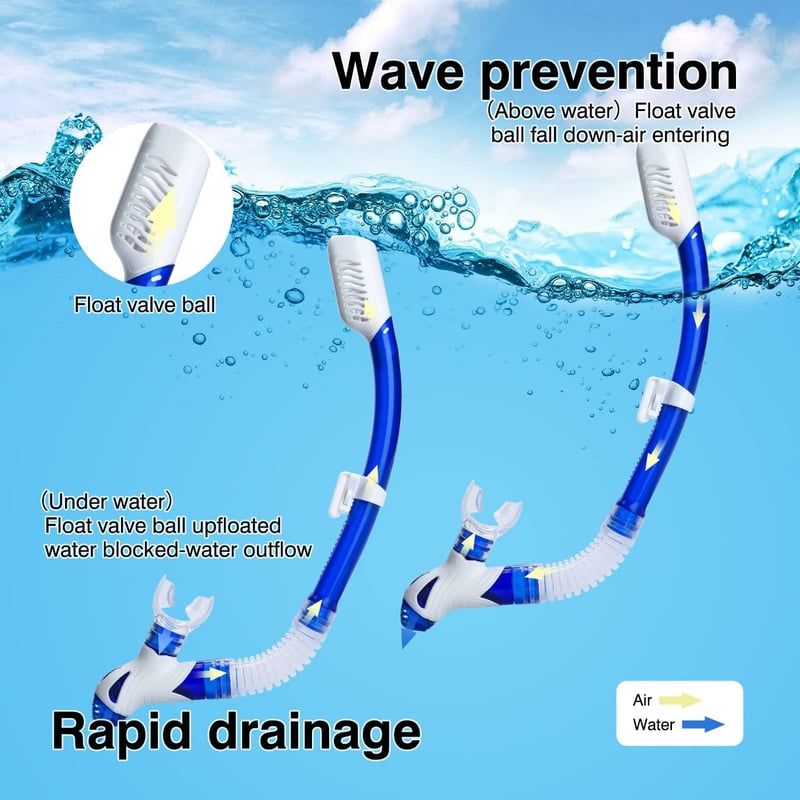 Dizokizo Snorkel Szett Széles Látómezővel, Profi Búvárkodás Maszk Páramentesítéssel