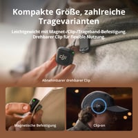 Bezdrôtový minimikrofón DJI Mic 3, vysielač pre iPhone, kameru a Android, klopový, 32-bitový float, vstavaný časový kód, čierny 6