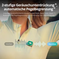 Bezdrôtový mini mikrofónový vysielač DJI Mic Mini 2, ultraľahký, čierny, 8-hodinová výdrž batérie, potlačenie šumu, vlogovanie a streamovanie 8