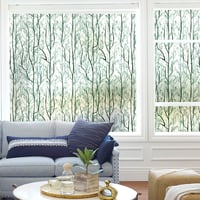 Dktie Ablakfólia Növénymintával - Öntapadós Belátásgátló Matrica 90x200 cm - UV Védelem, Ragasztó Nélküli PVC Fólia Fürdőszobába, Hálószobáb 6