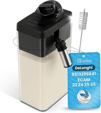 Cană pentru lapte DL-pro cu capac pentru espressoare DeLonghi ECAM (5513296641) cu perie de curățare 1