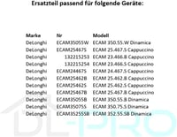 Cană pentru lapte DL-pro cu capac pentru espressoare DeLonghi ECAM (5513296641) cu perie de curățare 9