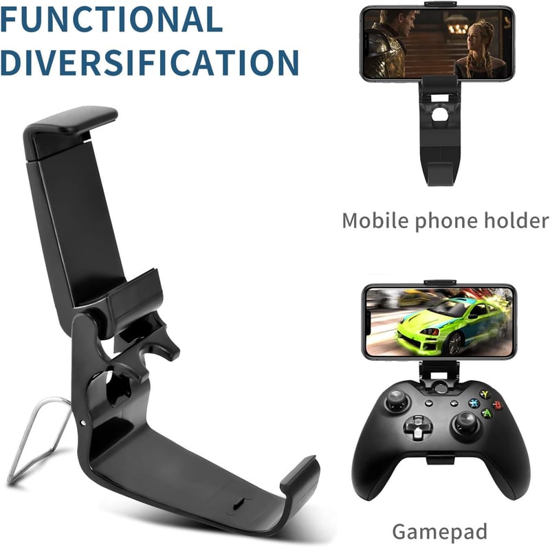 DLseego fekete összecsukható okostelefon-tartó Xbox One kontrollerhez, kompatibilis Xbox One S/X és XL Wireless Controllerhez
