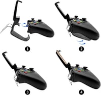 DLseego fekete összecsukható okostelefon-tartó Xbox One kontrollerhez, kompatibilis Xbox One S/X és XL Wireless Controllerhez 2