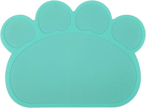 DM Silikonska podloga za mačji pijesak u obliku šape - 40x30 cm - aqua