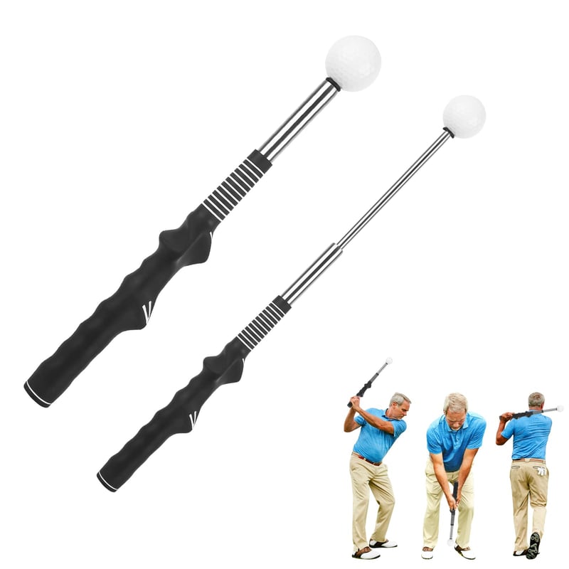DMJJSD Zasúvateľná pomôcka na tréning golfového švihu, prenosný trenažér golfového úchopu, na rozvoj sily, tempa a flexibility, korekciu švihu, nácvik chipovania a drivovania