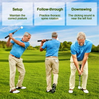 DMJJSD Zasúvateľná pomôcka na tréning golfového švihu, prenosný trenažér golfového úchopu, na rozvoj sily, tempa a flexibility, korekciu švihu, nácvik chipovania a drivovania 2