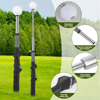 DMJJSD Zasúvateľná pomôcka na tréning golfového švihu, prenosný trenažér golfového úchopu, na rozvoj sily, tempa a flexibility, korekciu švihu, nácvik chipovania a drivovania 3