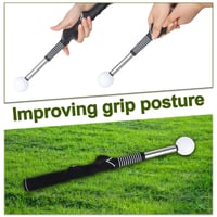 DMJJSD Zasúvateľná pomôcka na tréning golfového švihu, prenosný trenažér golfového úchopu, na rozvoj sily, tempa a flexibility, korekciu švihu, nácvik chipovania a drivovania 4