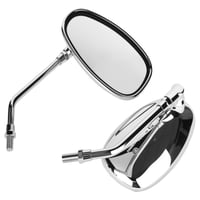 Oglindă retrovizoare universală pentru motocicletă DMJJSD, cromată, 10 mm 8 mm, rotativă la 360° 2