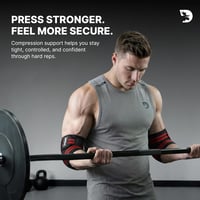 DMoose Fitness Könyökpánt Súlyemeléshez - 40 Inch Állítható Kompressziós Könyökvédő Edzéshez 3