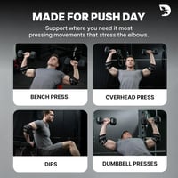 DMoose Fitness Könyökpánt Súlyemeléshez - 40 Inch Állítható Kompressziós Könyökvédő Edzéshez 9
