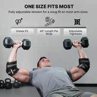 DMoose Fitness Könyökpánt Súlyemeléshez - 40 Inch Állítható Kompressziós Könyökvédő Edzéshez 7