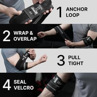 DMoose Fitness Könyökpánt Súlyemeléshez - 40 Inch Állítható Kompressziós Könyökvédő Edzéshez 8