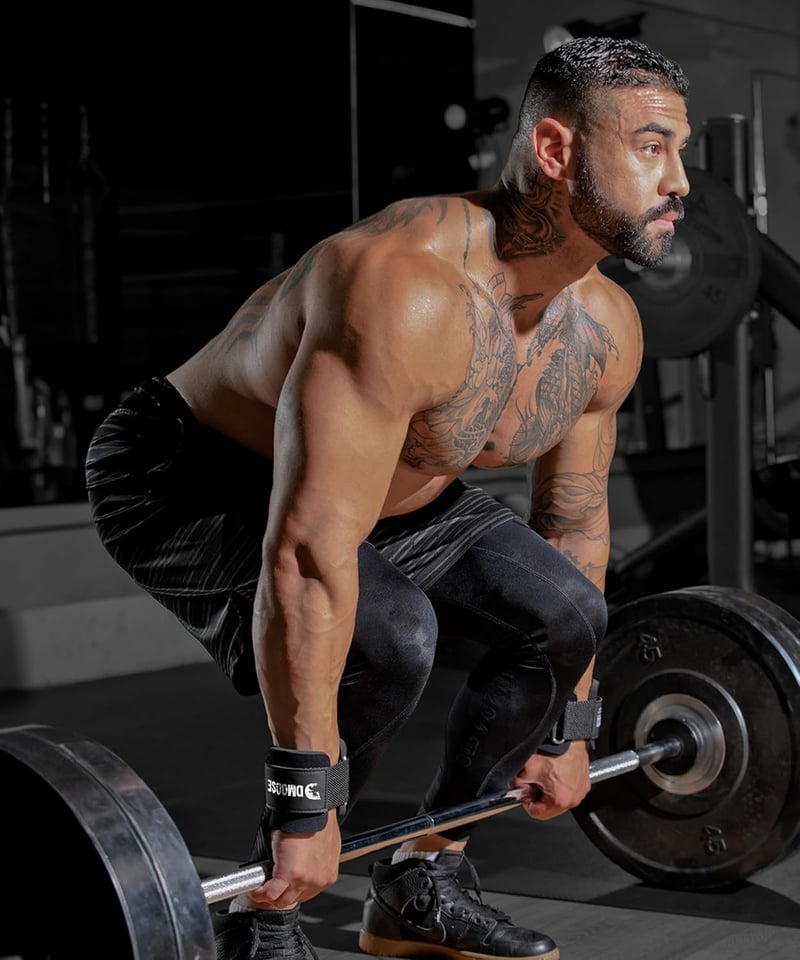DMoose Fitness súlyemelő horog pár, 8mm neoprén párnázott, csúszásmentes edzéshorog