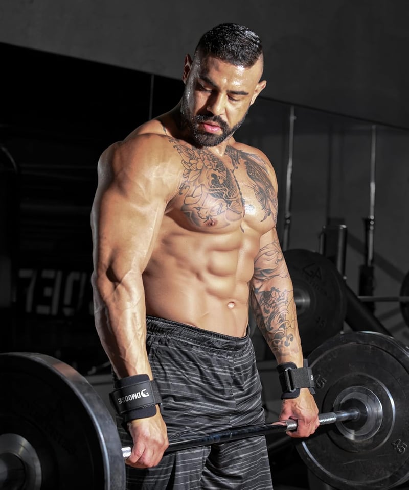 DMoose Fitness súlyemelő horog pár, 8mm neoprén párnázott, csúszásmentes edzéshorog