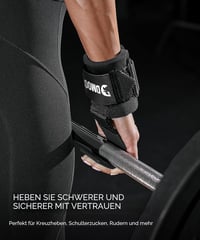 DMoose Fitness súlyemelő horog pár, 8mm neoprén párnázott, csúszásmentes edzéshorog 2