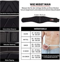 DMoose Fitness súlyemelő öv önzáró rendszerrel - Neoprén erőemelő derékpánt férfiaknak és nőknek - Fekete edzőöv CrossFit és testépítés támo 3