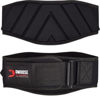 DMoose Fitness súlyemelő öv önzáró rendszerrel - Neoprén erőemelő derékpánt férfiaknak és nőknek - Fekete edzőöv CrossFit és testépítés támo 1