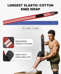 DMoose Fitness Térdrögzítő Szalag 78 Inch Erőemeléshez Squathoz Súlyemeléshez 4