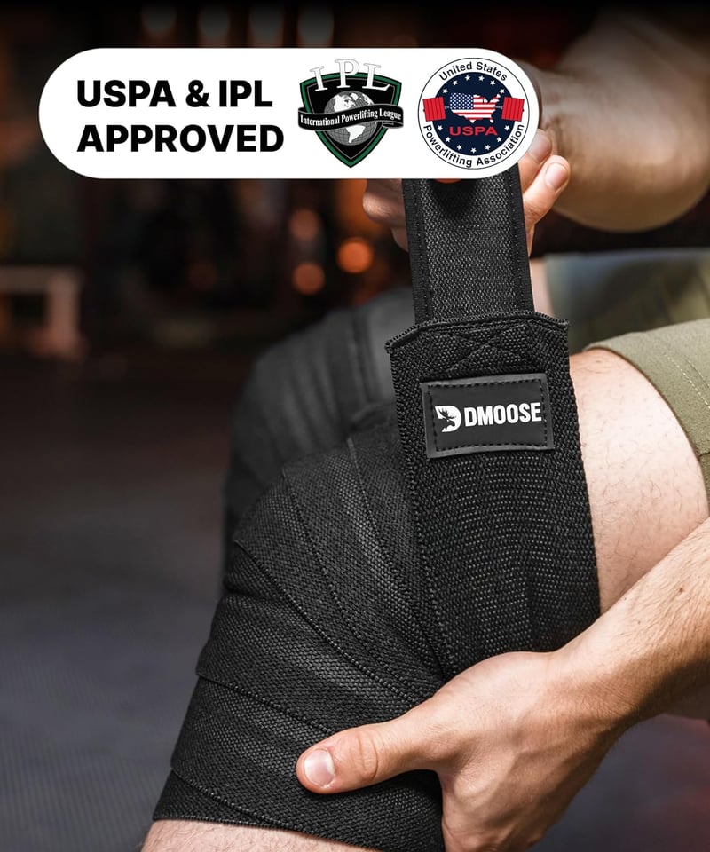 DMoose Fitness Térdrögzítő Szalag 78 Inch Erőemeléshez Squathoz Súlyemeléshez