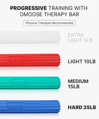 DMoose Flex fizioterápiás gyakorló rúd - TPE anyag, tendinitis és könyökfájdalom kezeléshez 4