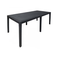 Dmora Roma vonkajší rozkladací jedálenský stôl, záhradný stôl s ratanovým vzhľadom, 150/220 x 90 x 72 cm, antracitová farba, 100% vyrobené v Taliansku 6