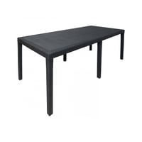 Dmora Roma vonkajší rozkladací jedálenský stôl, záhradný stôl s ratanovým vzhľadom, 150/220 x 90 x 72 cm, antracitová farba, 100% vyrobené v Taliansku 8