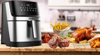 Teplovzdušná fritéza DMS XXL 6 litrov, s 8 programami, digitálnym dotykovým displejom, varenie bez oleja, 1800 W, teplovzdušná fritéza a gril 3