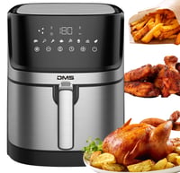 Teplovzdušná fritéza DMS XXL 6 litrov, s 8 programami, digitálnym dotykovým displejom, varenie bez oleja, 1800 W, teplovzdušná fritéza a gril 2