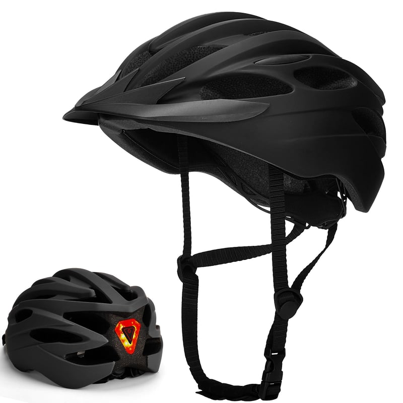Cască de ciclism DmTown cu lumină și vizieră, cască de bicicletă urbană pentru bărbați și femei, 54-62 cm, cască de protecție pentru adulți