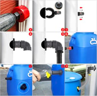 DNGH Esővízgyűjtő Leeresztőcsatorna Adapter 70-110 mm Esőcsatorna Csatlakozó 4