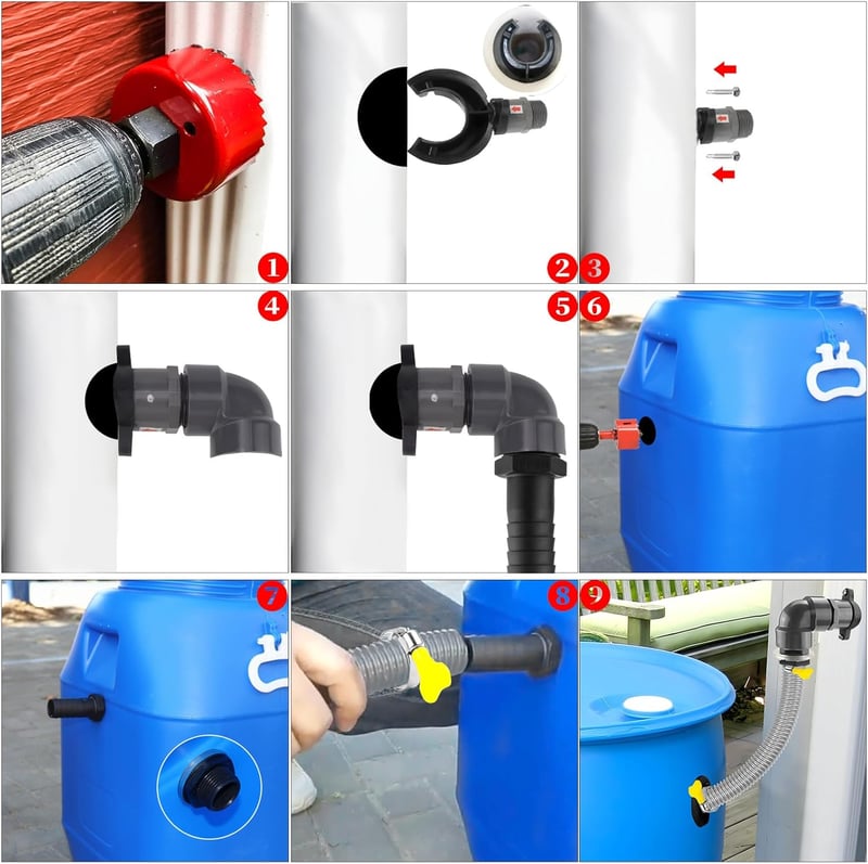 DNGH Esővízgyűjtő Leeresztőcsatorna Adapter 70-110 mm Esőcsatorna Csatlakozó