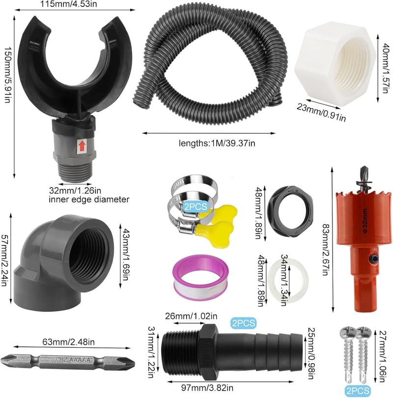 DNGH Esővízgyűjtő Leeresztőcsatorna Adapter 70-110 mm Esőcsatorna Csatlakozó