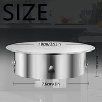 DNGH Rozsdamentes kéménycső takarófedél 150 mm, 145 mm alsó átmérő, kb. 45 mm mélység, fali átvezetéshez 2