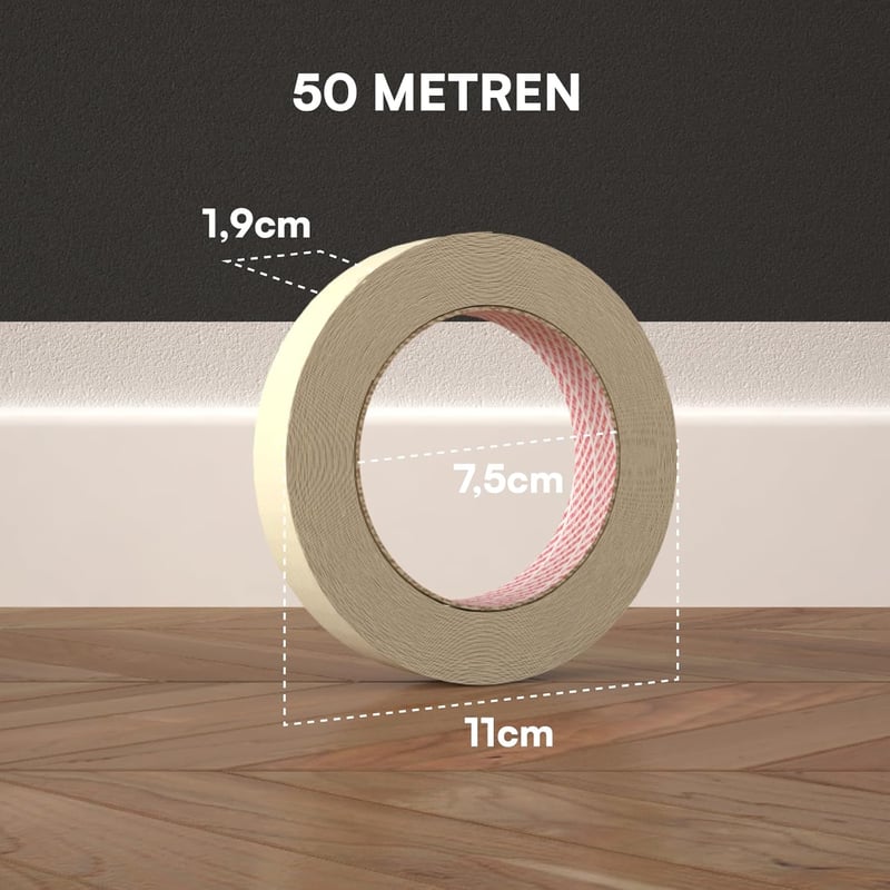 DNK TRADE 19mm x 50m Festő Papír Maszkoló Szalag 16 Tekercs Festéshez